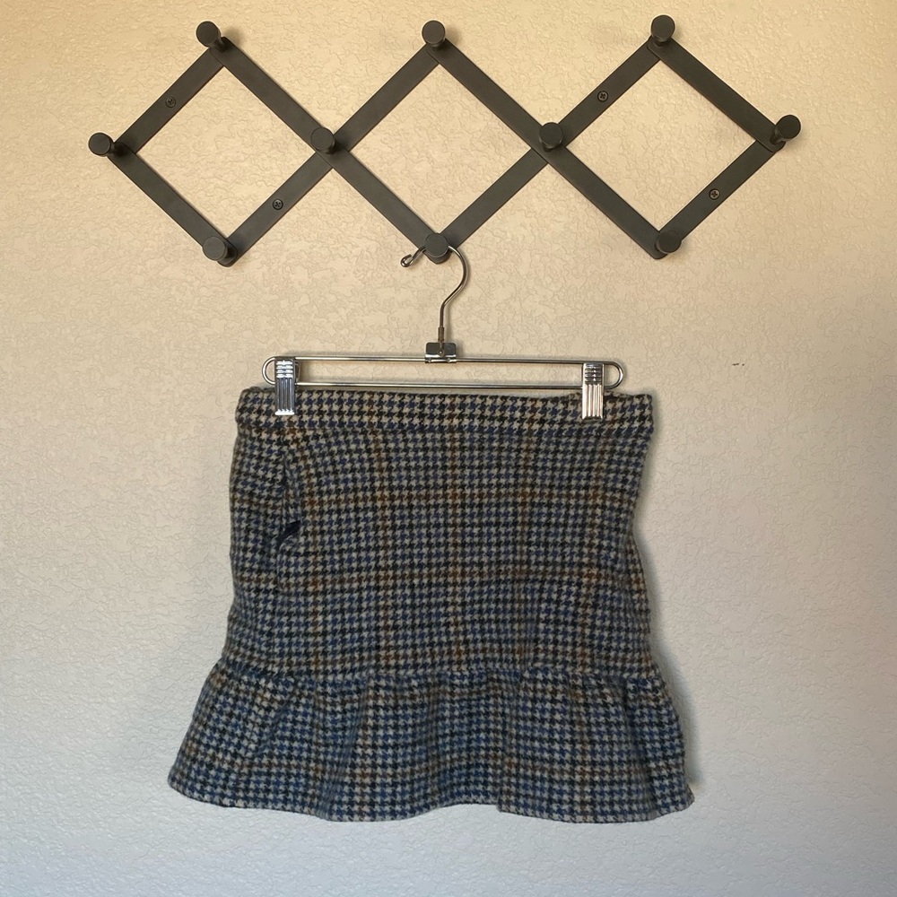 JCREW | Houndstooth Pleated Mini Skirt